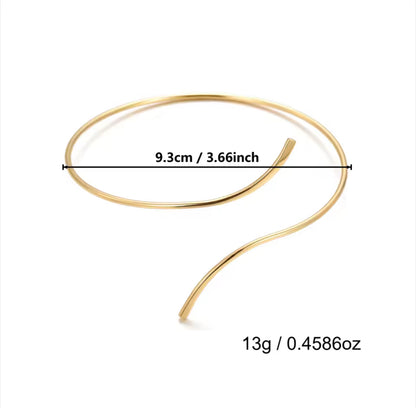 Gold Color Spiral Ankle