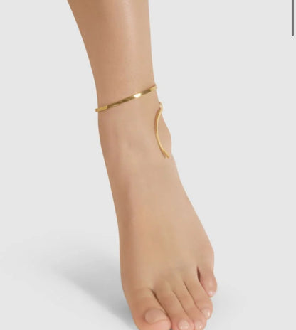 GOLD SPIRAL ANKLE BRACELET