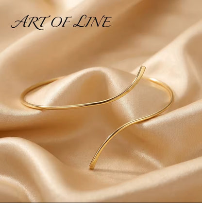Gold Color Spiral Ankle