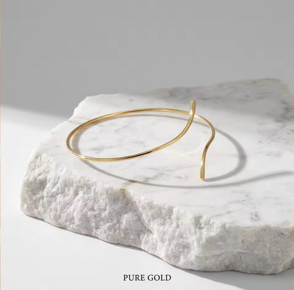 Gold Color Spiral Ankle