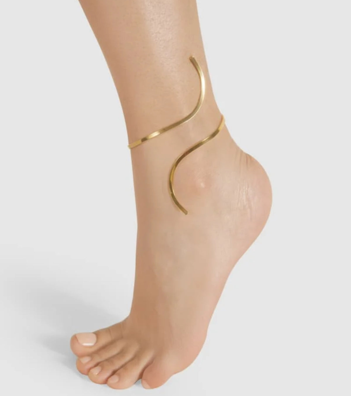 GOLD SPIRAL ANKLE BRACELET