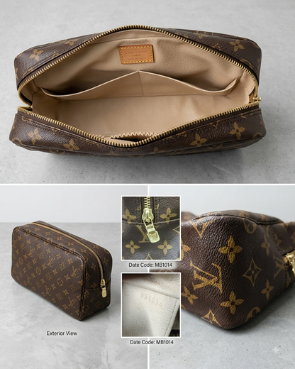 Pre loved Authentic Vintage Louis Vuitton Toiletry Pouch Clutch Handbag French Made MB1014