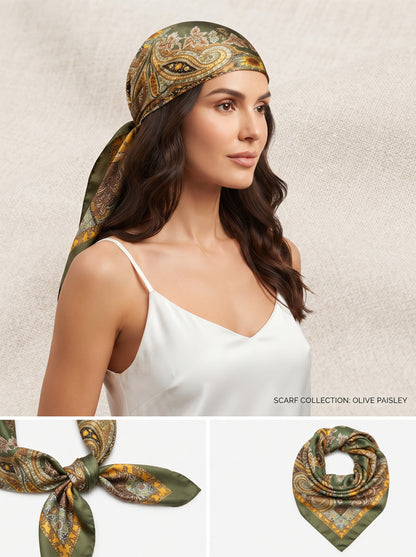 Multicolor Printed Square Scarf Shawl Bandana