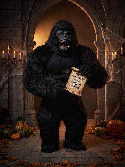 8.5 Feet Giant Inflatable Gorilla Mascot Costume for Halloween Christmas Party