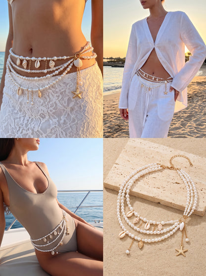French Butterfly Princess Multi-layer Fringe Waist Chain Body Chain Niche Light Luxury