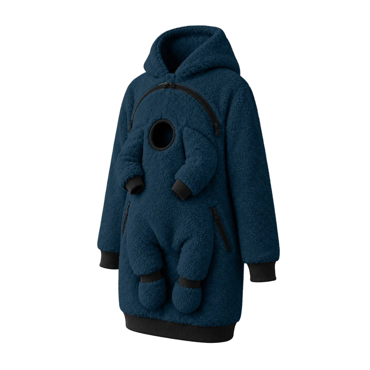 Baby & Pet Carrier Hoodie | Kangaroo Pouch Fleece Sweatshirt for Women