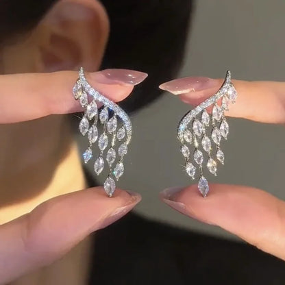 Fashion Luxury Geometric Dangle Drop Earrings for Women Wedding Party Jewelry