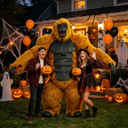 8.5 Feet Giant Inflatable Gorilla Mascot Costume for Halloween Christmas Party