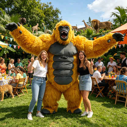 8.5 Feet Giant Inflatable Gorilla Mascot Costume for Halloween Christmas Party