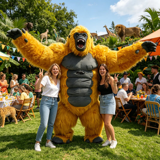 8.5 Feet Giant Inflatable Gorilla Mascot Costume for Halloween Christmas Party