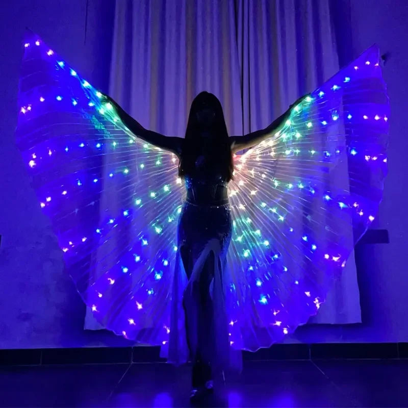 LED Isis Wings – Light-Up Belly Dance Costume Wings, Adult & Child