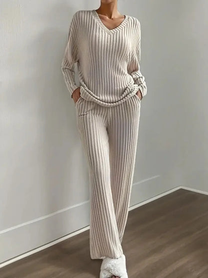 Matching Set Women Homewear Casual Outfits (2 Pieces).