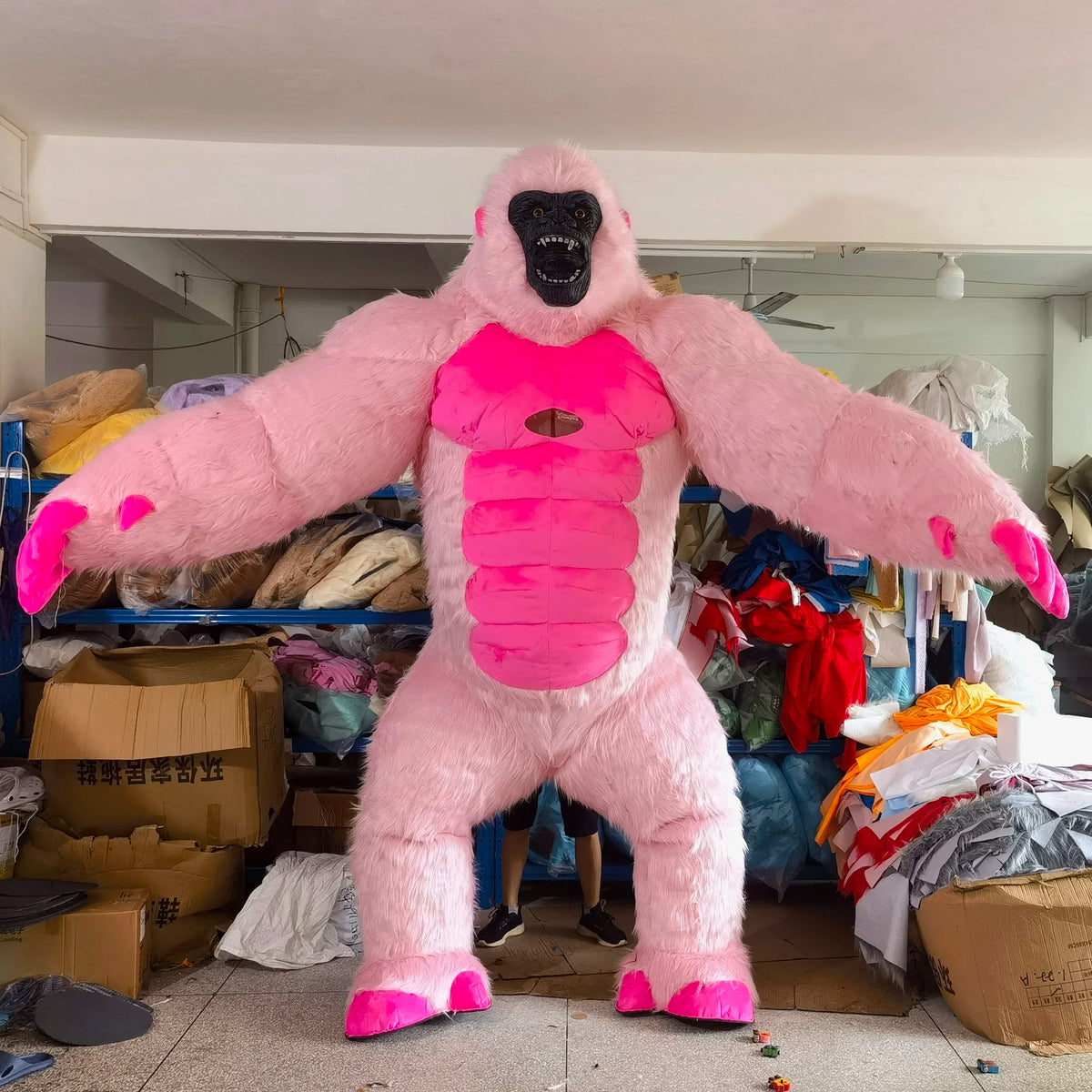 Pink 8.5 Feet Giant Inflatable Gorilla Mascot Costume for Halloween Christmas Party