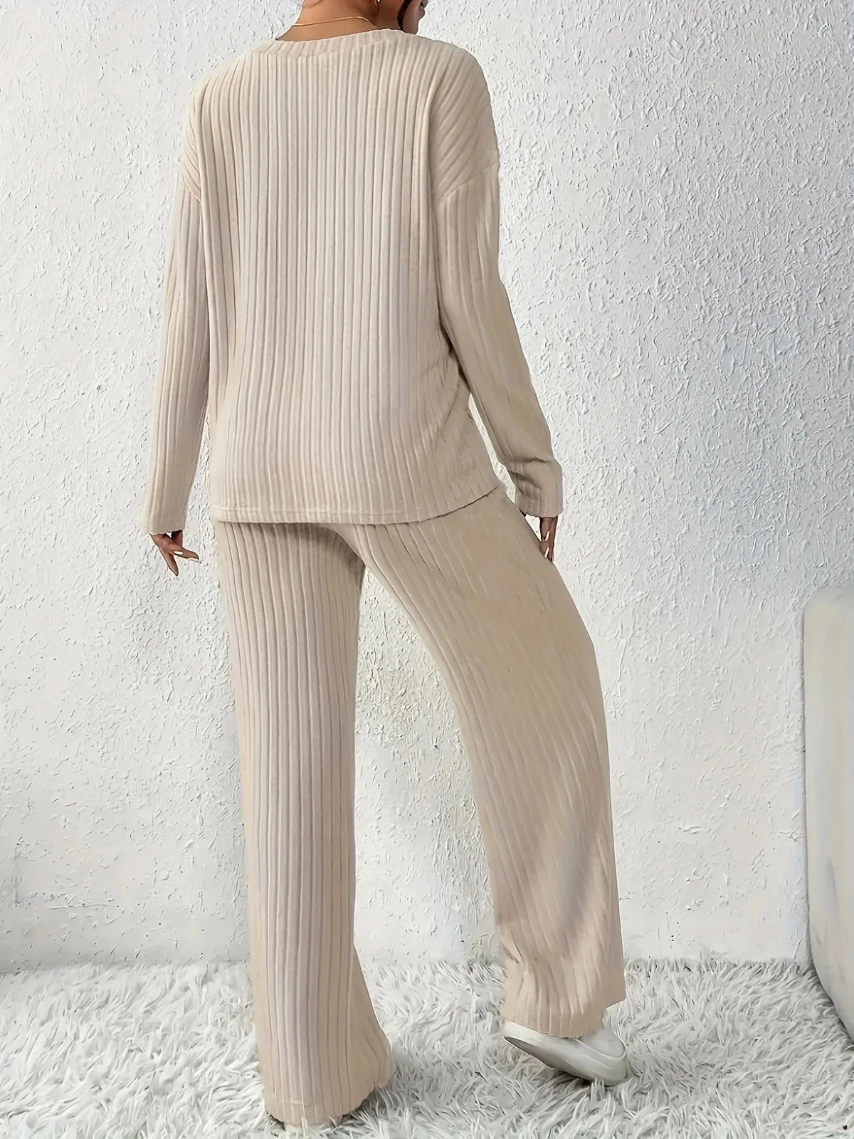 Matching Set Women Homewear Casual Outfits (2 Pieces).