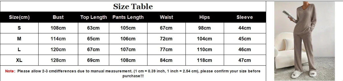 Matching Set Women Homewear Casual Outfits (2 Pieces).