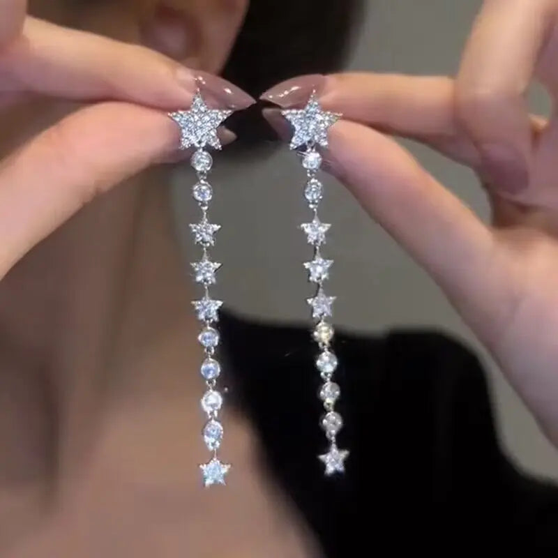 Fashion Luxury Geometric Dangle Drop Earrings for Women Wedding Party Jewelry