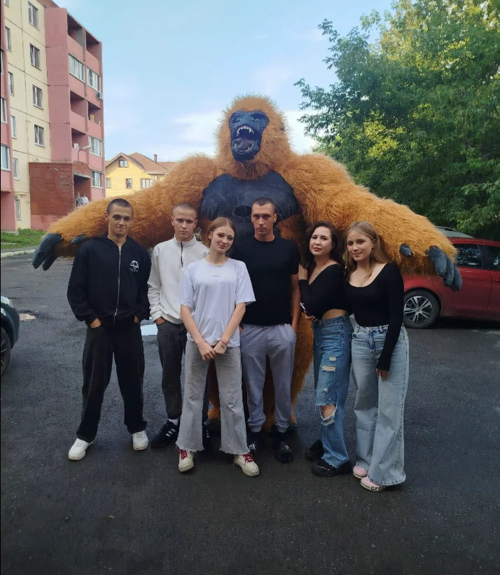 8.5 Feet Giant Inflatable Gorilla Mascot Costume for Halloween Christmas Party