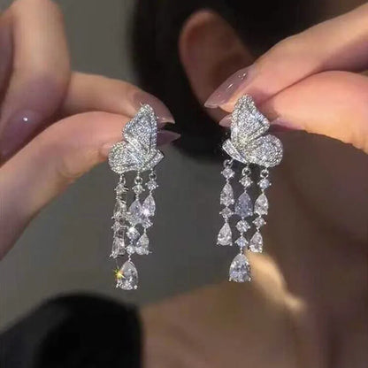Fashion Luxury Geometric Dangle Drop Earrings for Women Wedding Party Jewelry