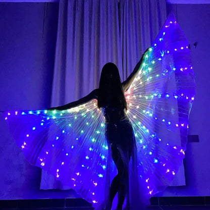 LED Isis Wings – Light-Up Belly Dance Costume Wings, Adult & Child