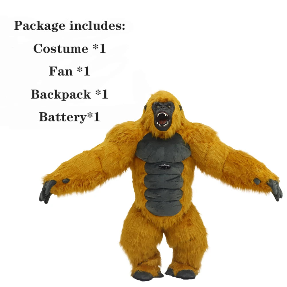 8.5 Feet Giant Inflatable Gorilla Mascot Costume for Halloween Christmas Party