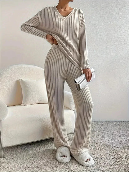 Matching Set Women Homewear Casual Outfits (2 Pieces).