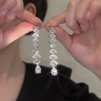 Fashion Luxury Geometric Dangle Drop Earrings for Women Wedding Party Jewelry