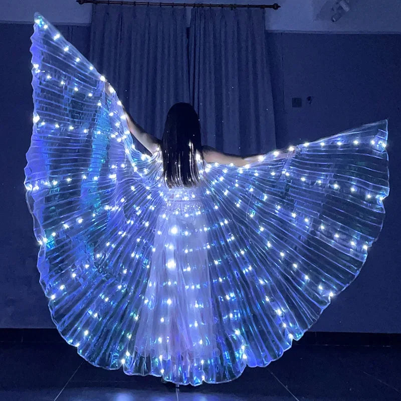 LED Isis Wings – Light-Up Belly Dance Costume Wings, Adult & Child