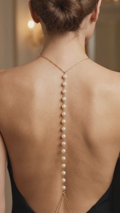 European And American Popular Sexy Pearl Necklace Body Chain